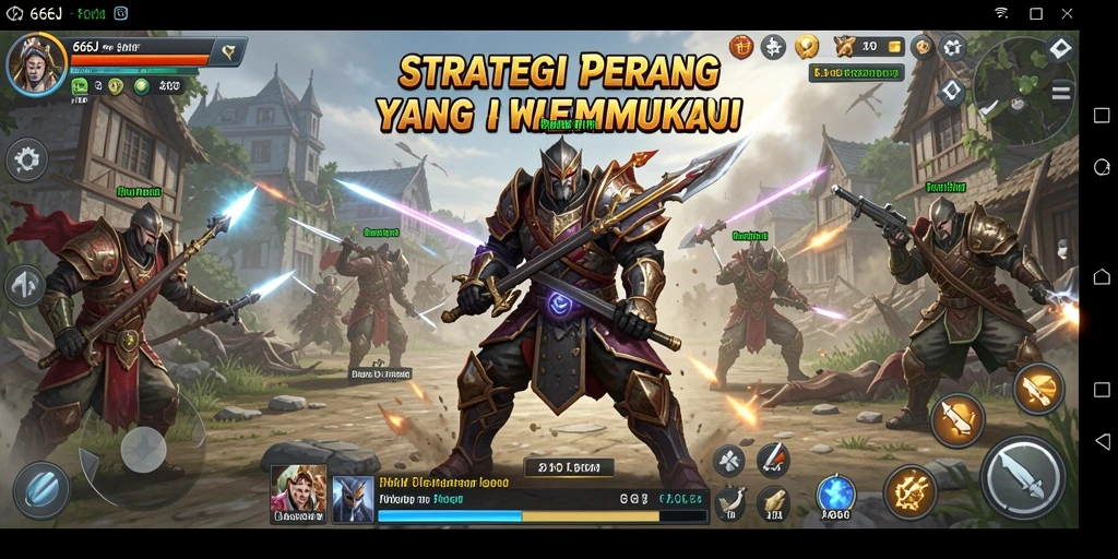 Tangkapan layar utama dari gameplay <strong>666J</strong> menunjukkan pertempuran strategis yang mengasyikkan.