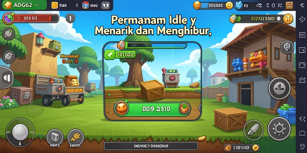 Screenshot utama ADG62 menampilkan gameplay Idle yang menarik dan interaktif.