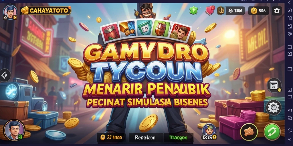 Screenshot utama CAHAYATOTO menampilkan keseruan gameplay Tycoon yang menarik.