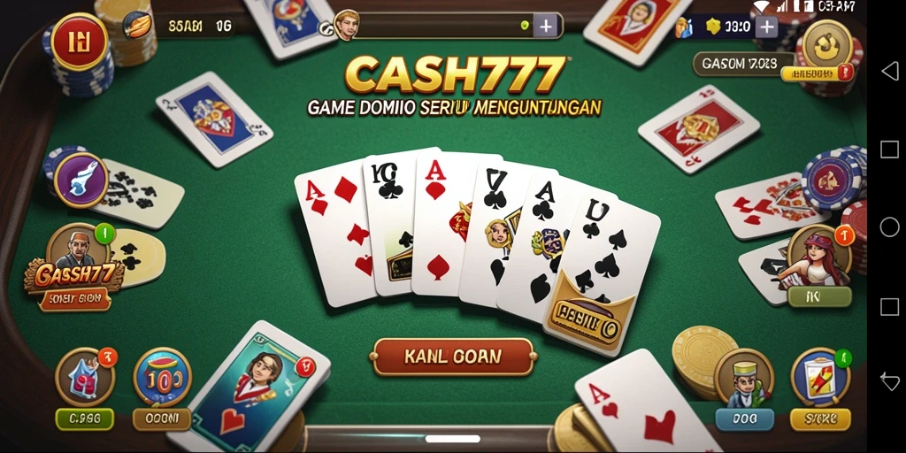 Tampilan gameplay seru dari CASH777 dengan banyak aksi Domino.