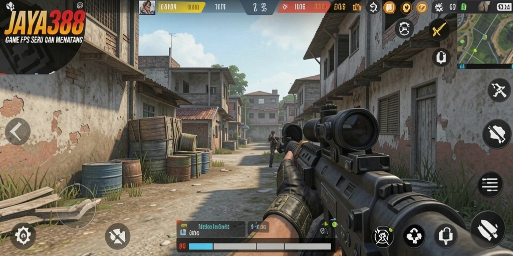 Tampilan gameplay JAYA388 dengan aksi tembak-menembak yang seru.