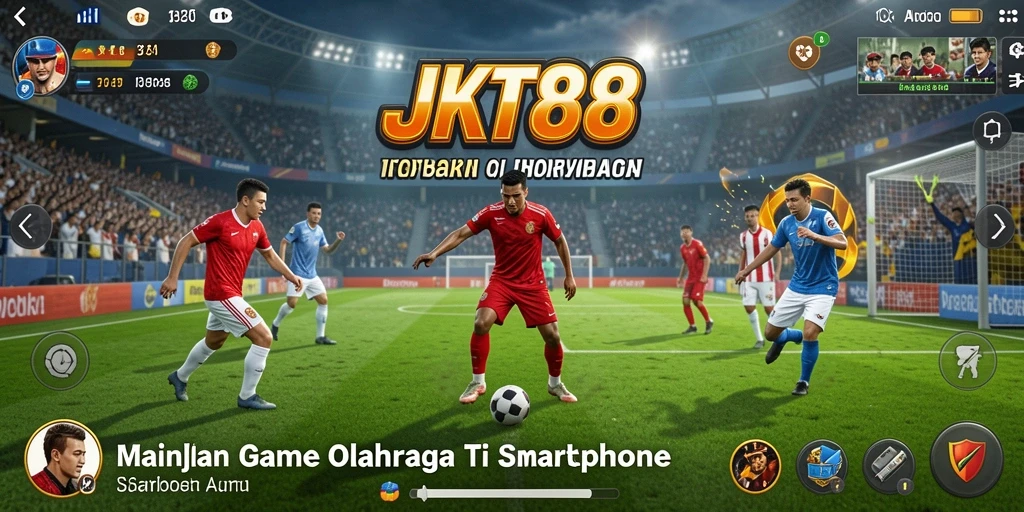 Tampilan screenshot utama JKT88 menunjukkan gameplay olahraga yang menarik.