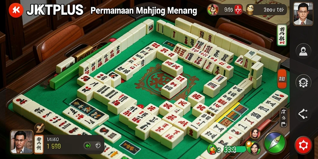 Tampilan gameplay Mahjong yang seru dan menantang.