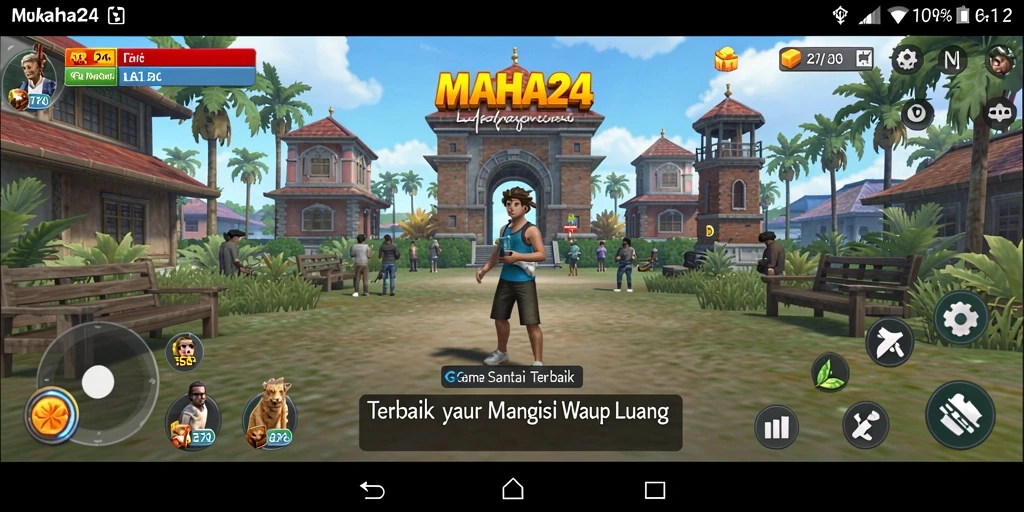 Tampilan gameplay seru dari MAHA24 yang penuh warna dan tantangan.