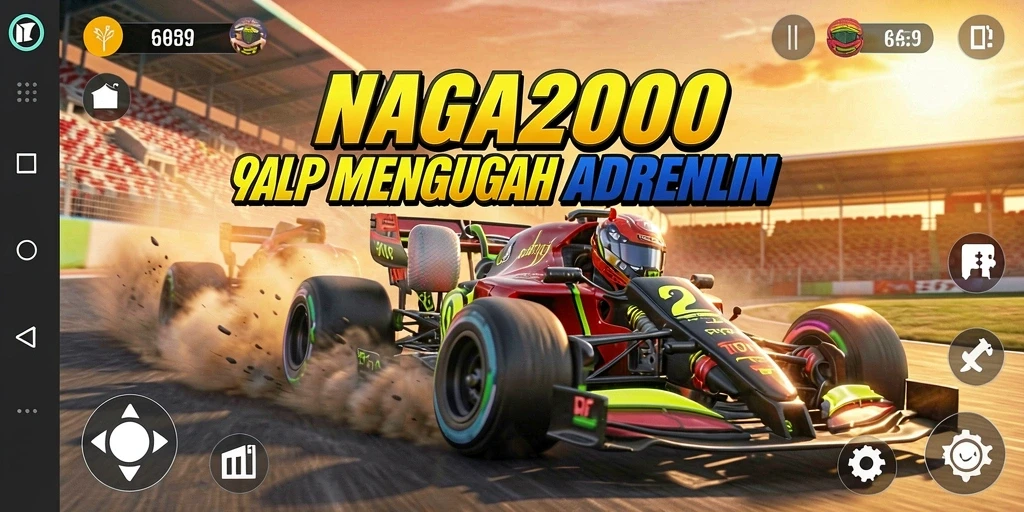 Gameplay NAGA2000 yang menegangkan di lintasan balap.
