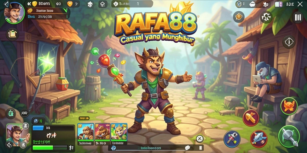 Tangkapan layar utama menunjukkan keseruan gameplay RAFA88.