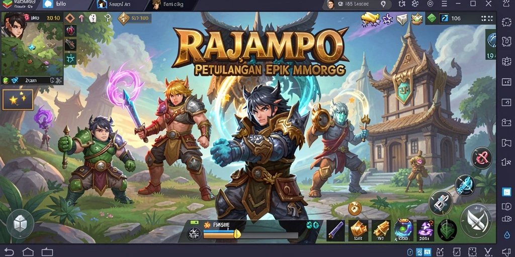Tampilan gameplay menarik di dunia MMORPG RAJAMPO.