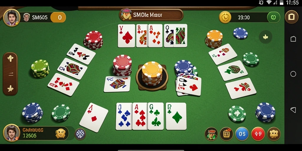 Tampilan gameplay seru di SM605 dengan teman-teman.