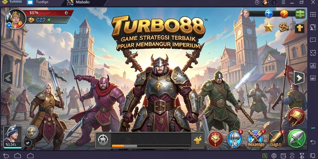 Tampilan gameplay menarik dari TURBO88 saat membangun imperium.